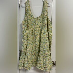 torrid Yellow Floral Cold-Shoulder Tunic Top